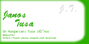 janos tusa business card